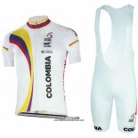 2017 Maillot Ciclismo La colombie Blanc Manches Courtes et Cuissard